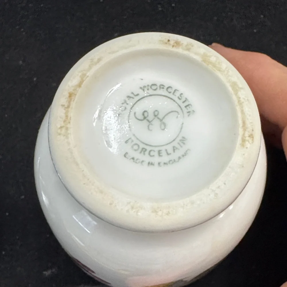 Vintage Royal Worcester Egg Coddler with Berry Motif (LAVINIA)